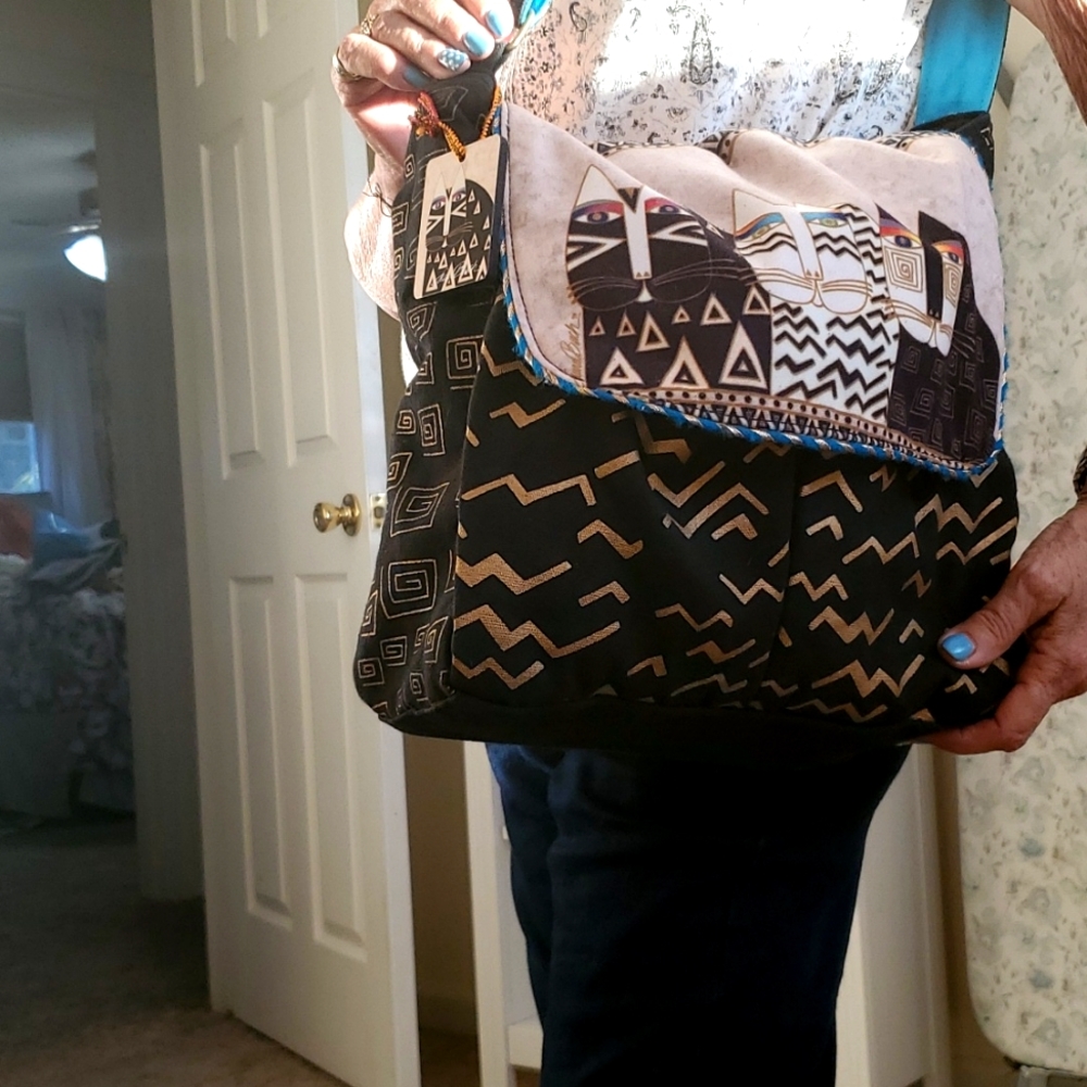 Laura Burch, large, Multicolored, kitty cat bag!